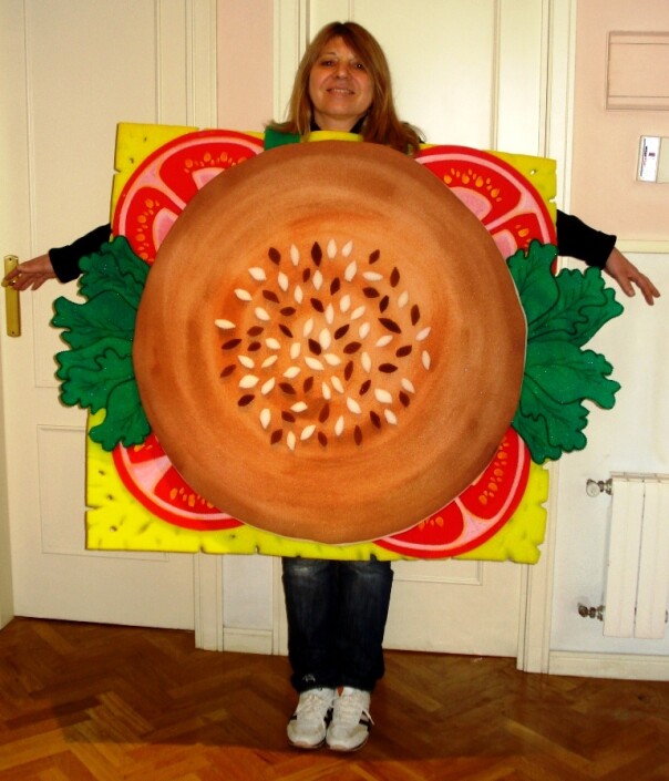 disfraz de hamburguesa