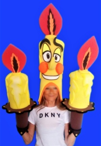 gorros de gomaespuma lumiere de la bella y la bestia