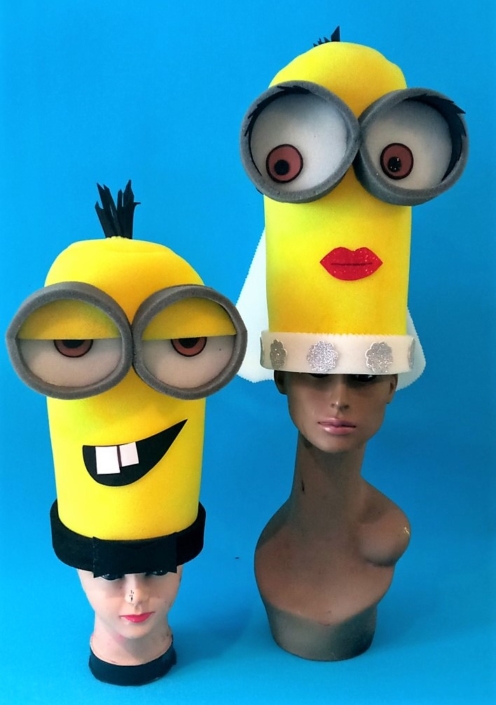 gorros de gomaespuma Minions