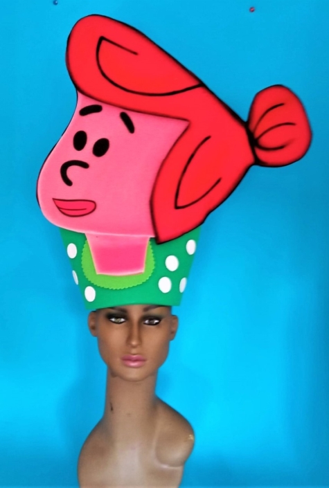 gorros de gomaespuma Vilma Picapiedra